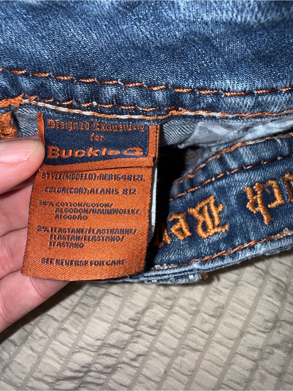 Vintage Rock Revival Low Rise Patched Distressed Alanis Boot Jeans 28 - Picture 5 of 12